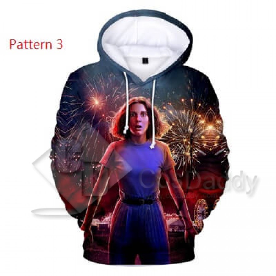 Stranger Things Hoodie 3D Printed Hooded Pullover Cosplay Anime Peripheral